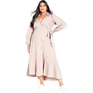 Avenue womens Avenue Plus Size Dress Sue‎ Wrap Dress US 26/28